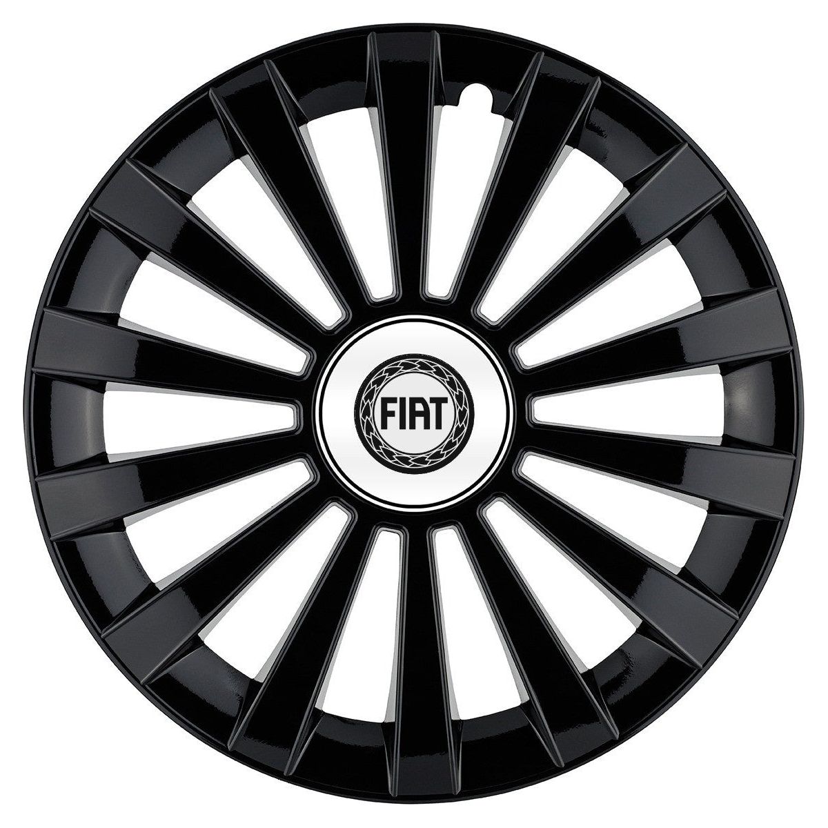 Set 4 capace roti Meridian negru R15 Compatibil Cu Fiat