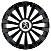 Set 4 capace roti Meridian negru R15 Compatibil Cu Peugeot