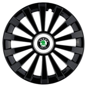 Set 4 capace roti Meridian negru R15 Compatibil Cu Skoda