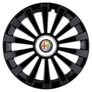 Set 4 capace roti Meridian negru R16 Compatibil Cu Alfa Romeo