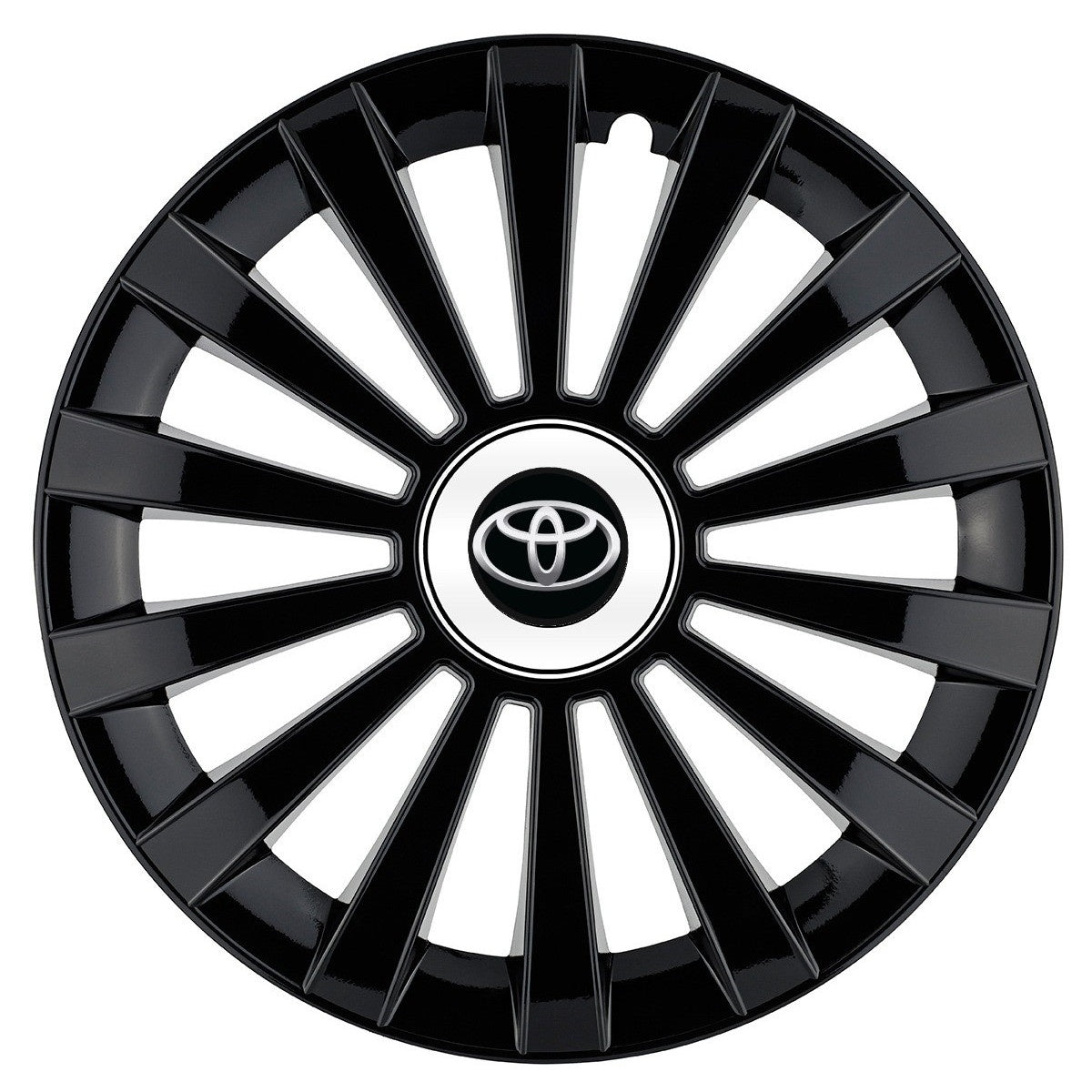 Set 4 capace roti Meridian negru R16 Compatibil Cu Toyota