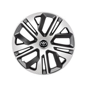Set 4 Capace Roti, model 15 Inchi (R15)  Raven Gri-Negru, Compatibile Cu Toyota