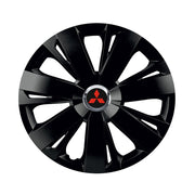 Set 4 capace roti Negre Cu Inel Cromat Energy R15 Compatibil Cu Mitsubishi