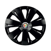 Set 4 capace roti Negre Cu Inel Cromat Energy R16 Compatibil Cu Alfa Romeo