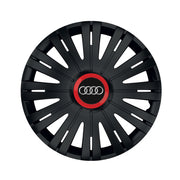 Set 4 capace roti Negre Cu Inel Rosu Active R15 Compatibil Cu Audi