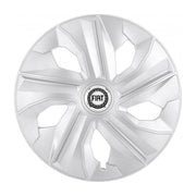 Set 4 Capace Roti, potrivite jantelor de R14, pentru Fiat, model luna cromat
