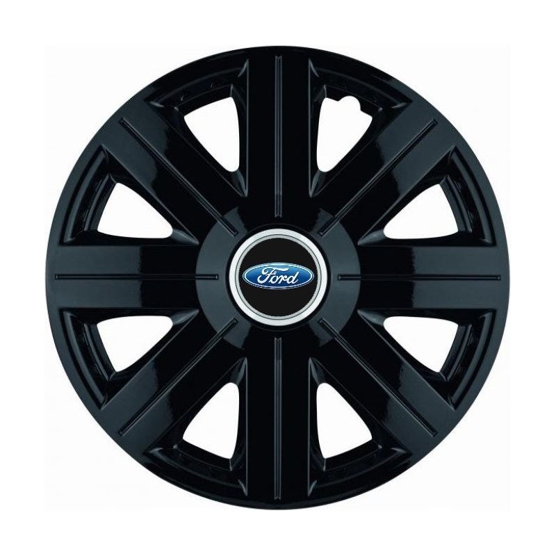 Set 4 Capace Roti, potrivite jantelor de R14, pentru Ford, model Cosmos Negru