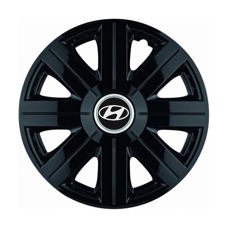 Комплект 4 таса, подходящи за джанти R14, за Hyundai, модел Cosmos Black