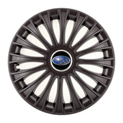 Set 4 Capace Roti, potrivite jantelor de R14, pentru Subaru, model dino Negru