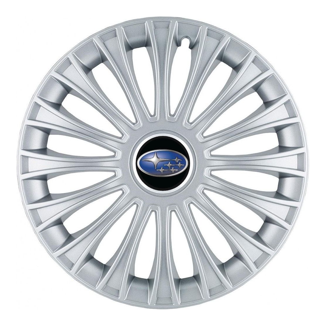 Комплект 4 таса, подходящи за джанти R14, за Subaru, хромиран дино модел