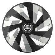Set 4 Capace Roti, potrivite jantelor de R15, pentru Seat, model vector black and silver