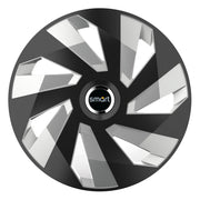 Set 4 Capace Roti, potrivite jantelor de R15, pentru Smart, model vector black and silver