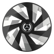 Set 4 Capace Roti, potrivite jantelor de R16, pentru Mercedes-Benz, model vector black and silver