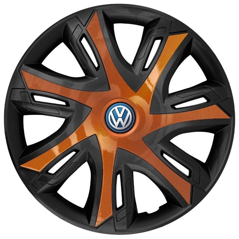 Set 4 capace roti Power bicolor cooper R15 Compatibil Cu Volkswagen