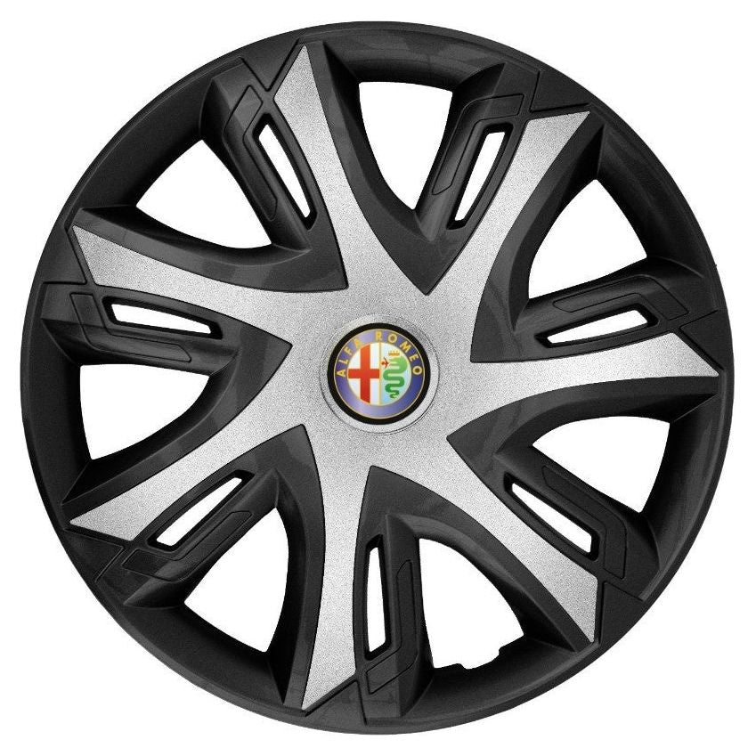Set 4 capace roti power bicolor silver R14 Compatibil Cu Alfa Romeo