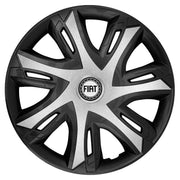 Set 4 capace roti power bicolor silver R14 Compatibil Cu Fiat