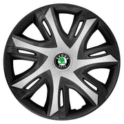 Set 4 capace roti Power Bicolor Silver R14 Compatibil Cu Skoda