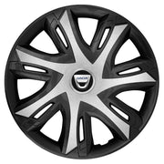 Set 4 capace roti power bicolor silver R15 Compatibil Cu Dacia
