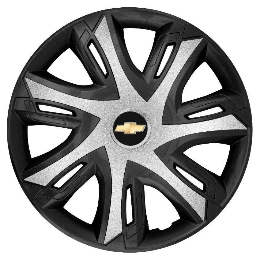 Set 4 capace roti power bicolor silver R16 Compatibil Cu Chevrolet