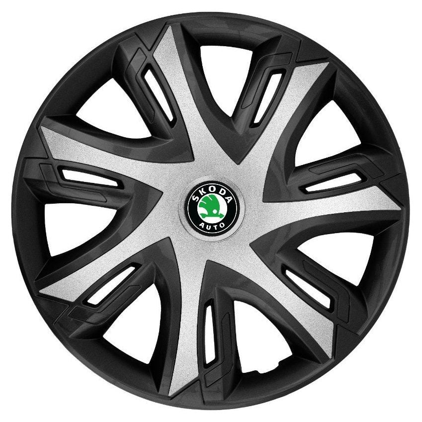 Set 4 capace roti Power Bicolor Silver R16 Compatibil Cu Skoda