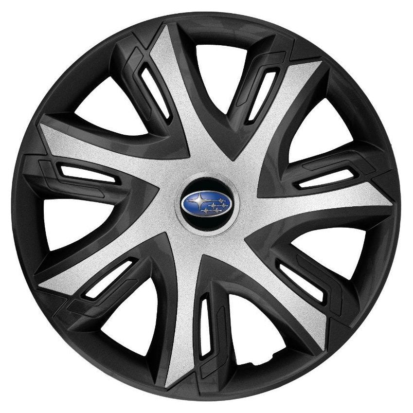 Set 4 capace roti Power Bicolor Silver R16 Compatibil Cu Subaru