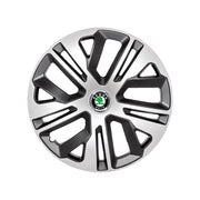 4 db-os 14 hüvelykes (R14) hollószürke-fekete kerékszett, Skoda kompatibilis