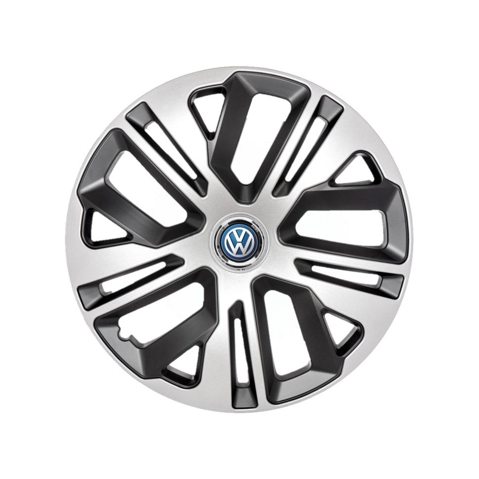 4 db-os 14 hüvelykes (R14) kerékborító készlet, hollószürke-fekete, Volkswagen-kompatibilis