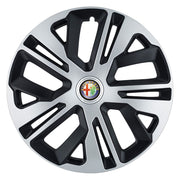 4 db-os 15 colos (R15) kerékborító készlet, hollószürke-fekete, Alfa Romeo-val kompatibilis