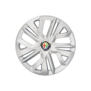 4 db-os 14 hüvelykes (R14) kerékborító készlet, hollószürke, Alfa Romeo-kompatibilis
