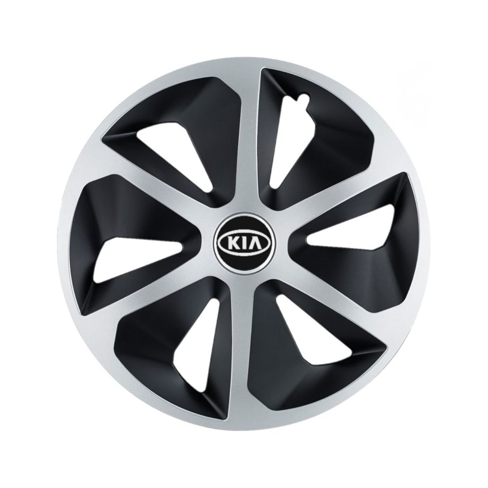 Set 4 capace roti Roco Gri-Negru R13 pentru gama auto Kia