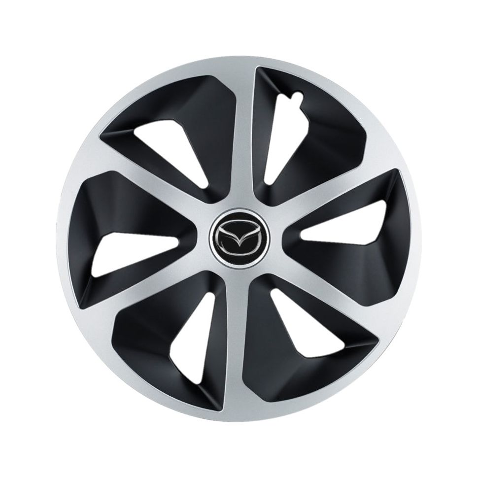 4 darabos Roco szürke-fekete R13 dísztárcsa készlet Mazda személygépkocsikhoz