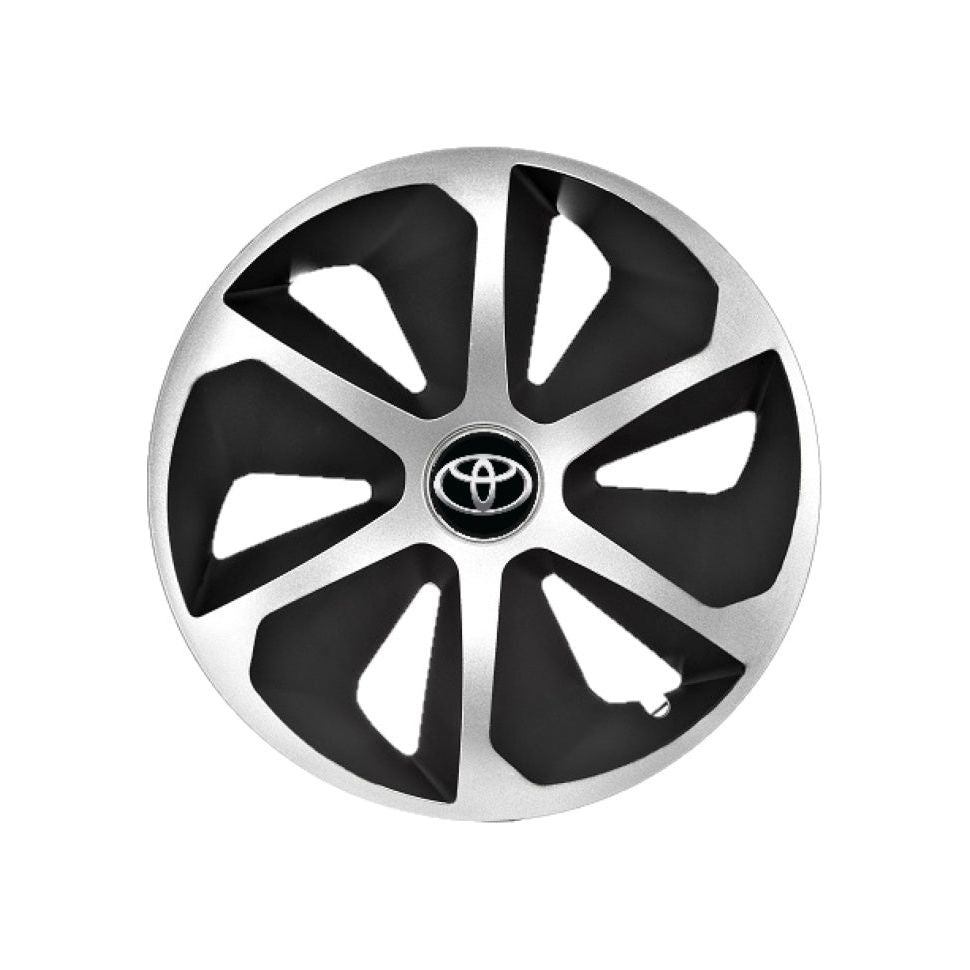 4 darabos Roco szürke-fekete R13 dísztárcsa Toyota személygépkocsikhoz