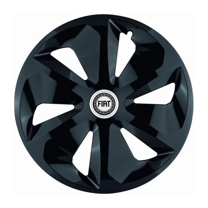 Set 4 Capace Roti Roco Negru R15, pentru Fiat