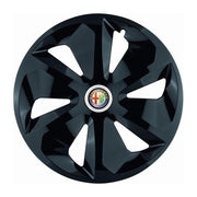4 darabos fekete Roco dísztárcsa készlet R16 Alfa Romeo-hoz, fekete Roco modell