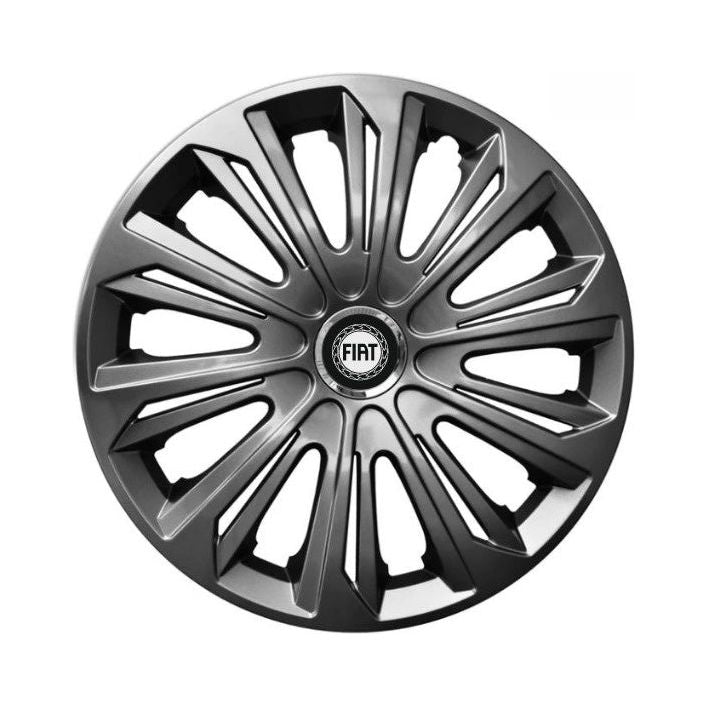 Set 4 capace roti strong grafit R15 Compatibil Cu Fiat
