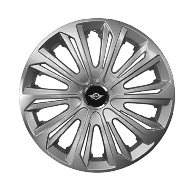 Set 4 capace roti Strong silver varnished R16 Compatibil Cu Mini Cooper