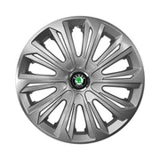 Set 4 capace roti Strong silver varnished R16 Compatibil Cu Skoda
