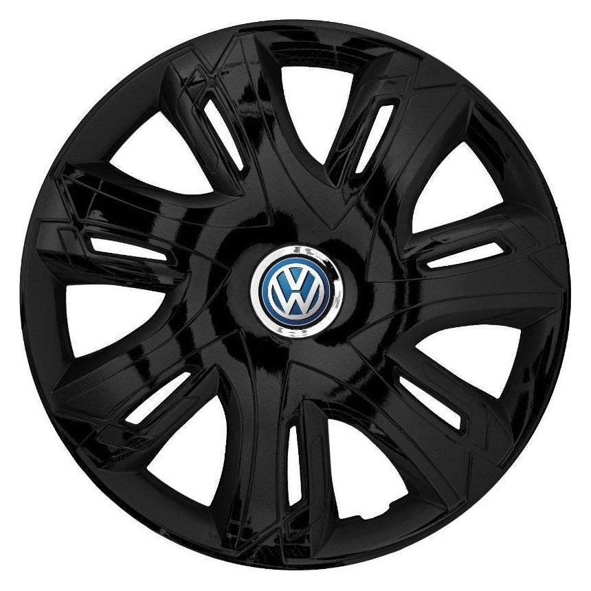 Set 4 capace roti Supernova black laquered R14 Compatibil Cu Volkswagen