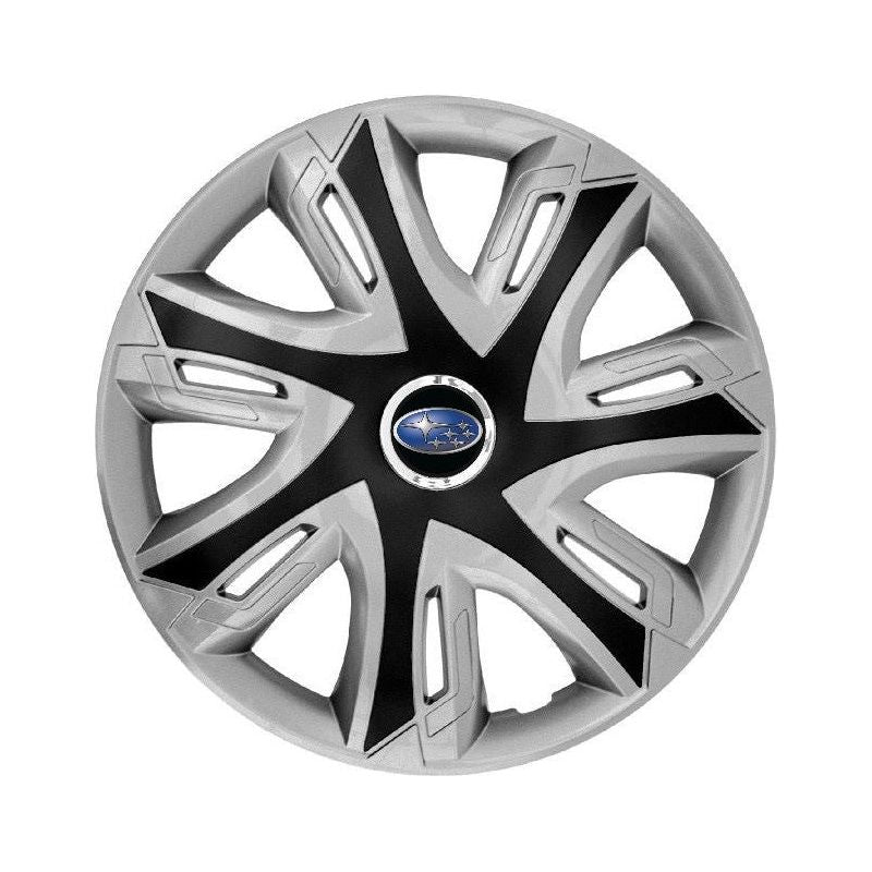 Set 4 capace roti Supernova silver/black R14 Compatibil Cu Subaru