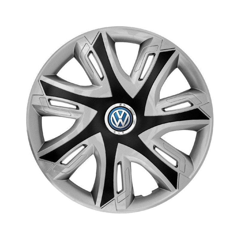 4 darabos Supernova ezüst&fekete R15 dísztárcsa készlet, Volkswagen-kompatibilis