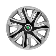 Set 4 capace roti Supernova silver/black R16 Compatibil Cu Skoda