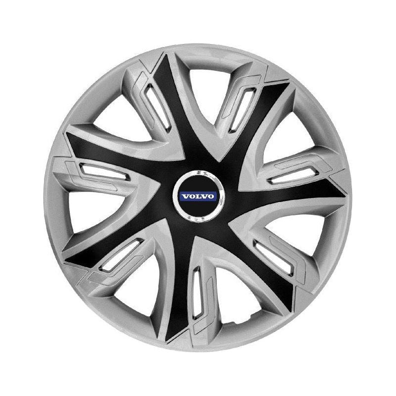 Set 4 capace roti Supernova silver&black R16 Compatibil Cu Volvo