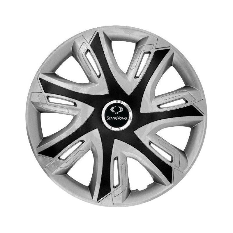 Set 4 capace roti Supernova silver/black R16 Compatibil Cu SsangYoung