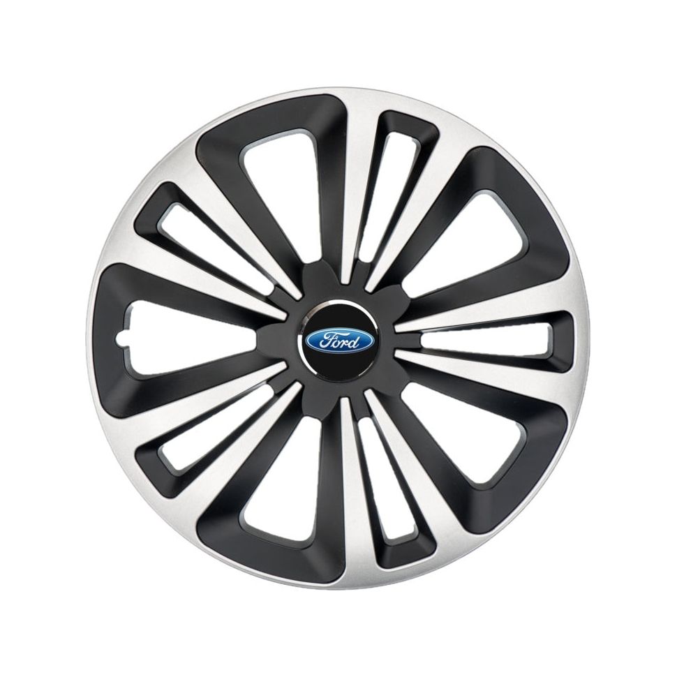 Set 4 Capace Roti Terra Gri-Negru R16, Compatibil Cu Ford