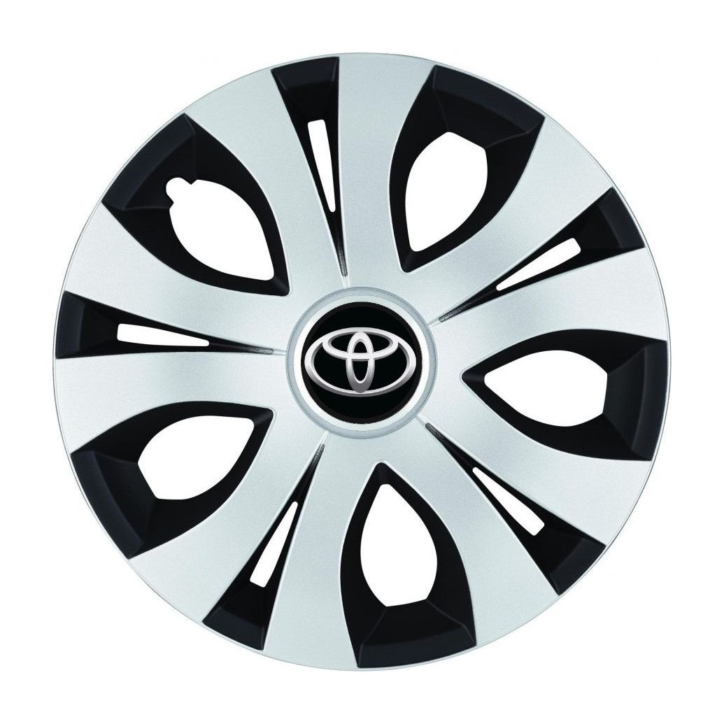 Set 4 Capace Roti Top Gri-Negru R14, Compatibil Cu Toyota