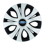 Set 4 Capace Roti Top Gri-Negru R17, Compatibil Cu Ford