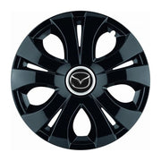 Set 4 Capace Roti Top Negru R16, Compatibil Cu Mazda