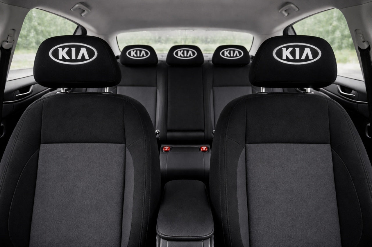 Set 5 huse tetiere negre, pentru gama auto KIA