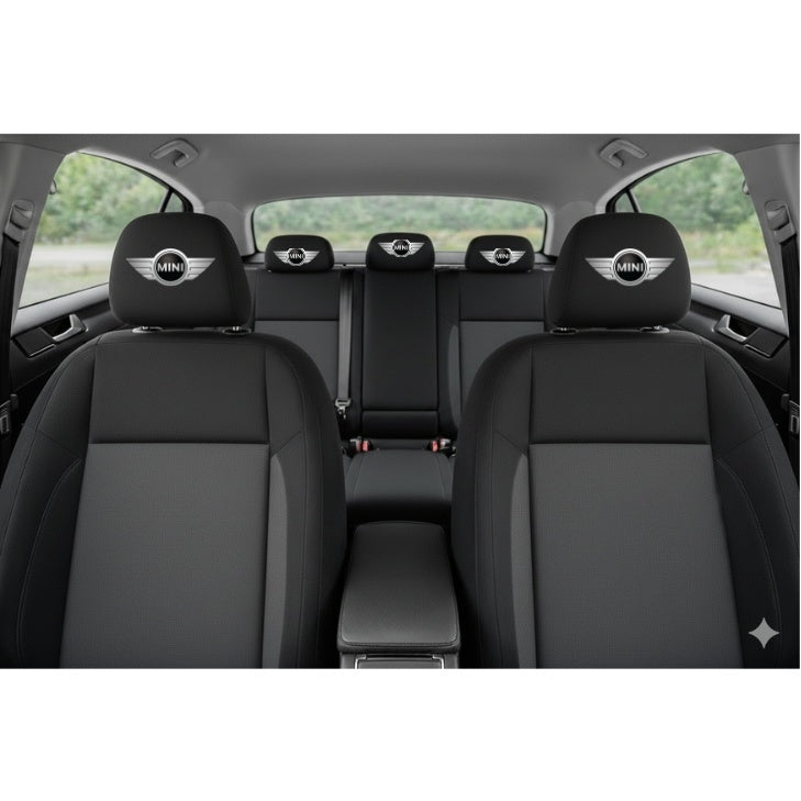 Set 5 huse tetiere negre, pentru gama auto MINI