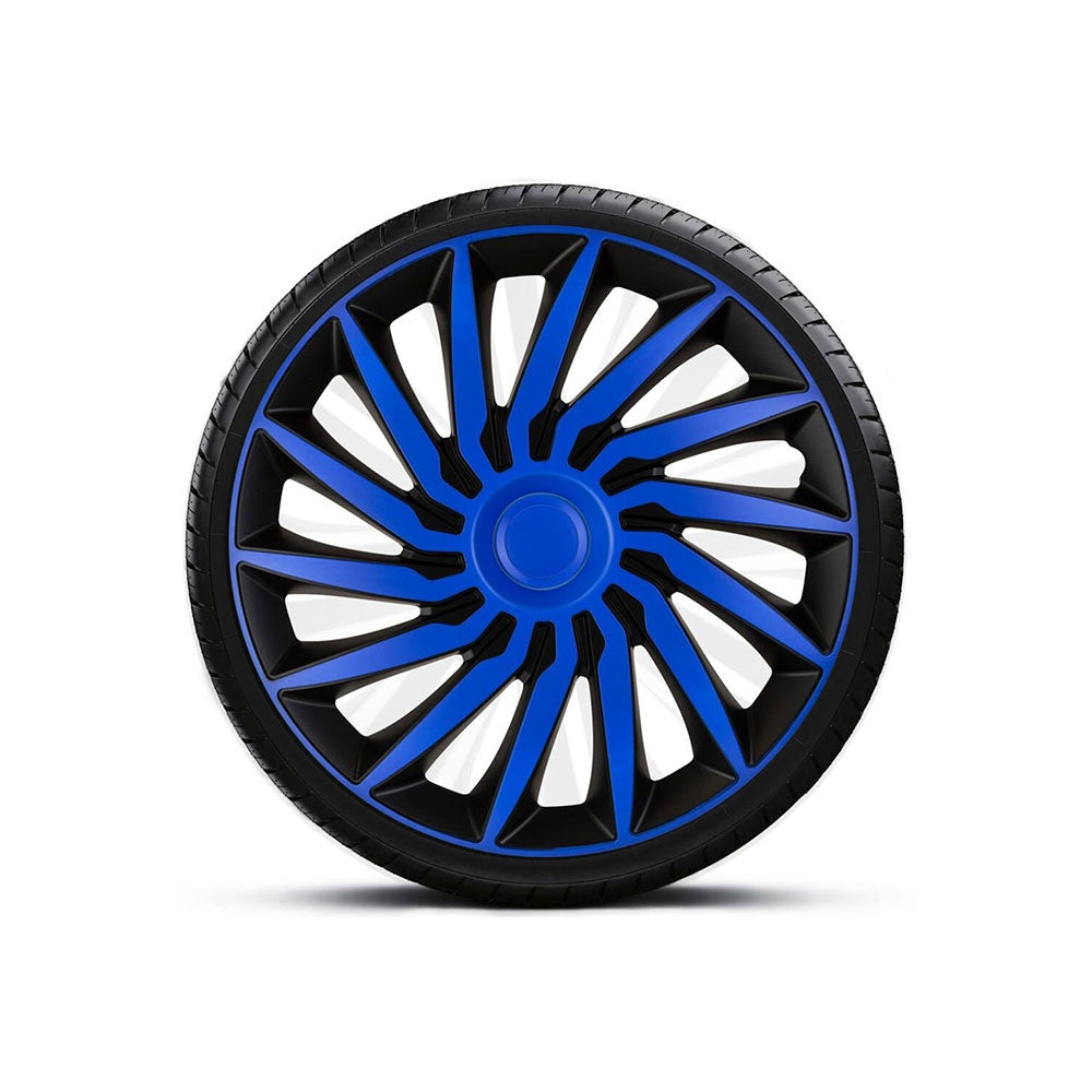 15 DARABOS KÉK-FEKETE DÍSZTÁRCSA KÉSZLET KÉK KENDO GYŰRŰVEL